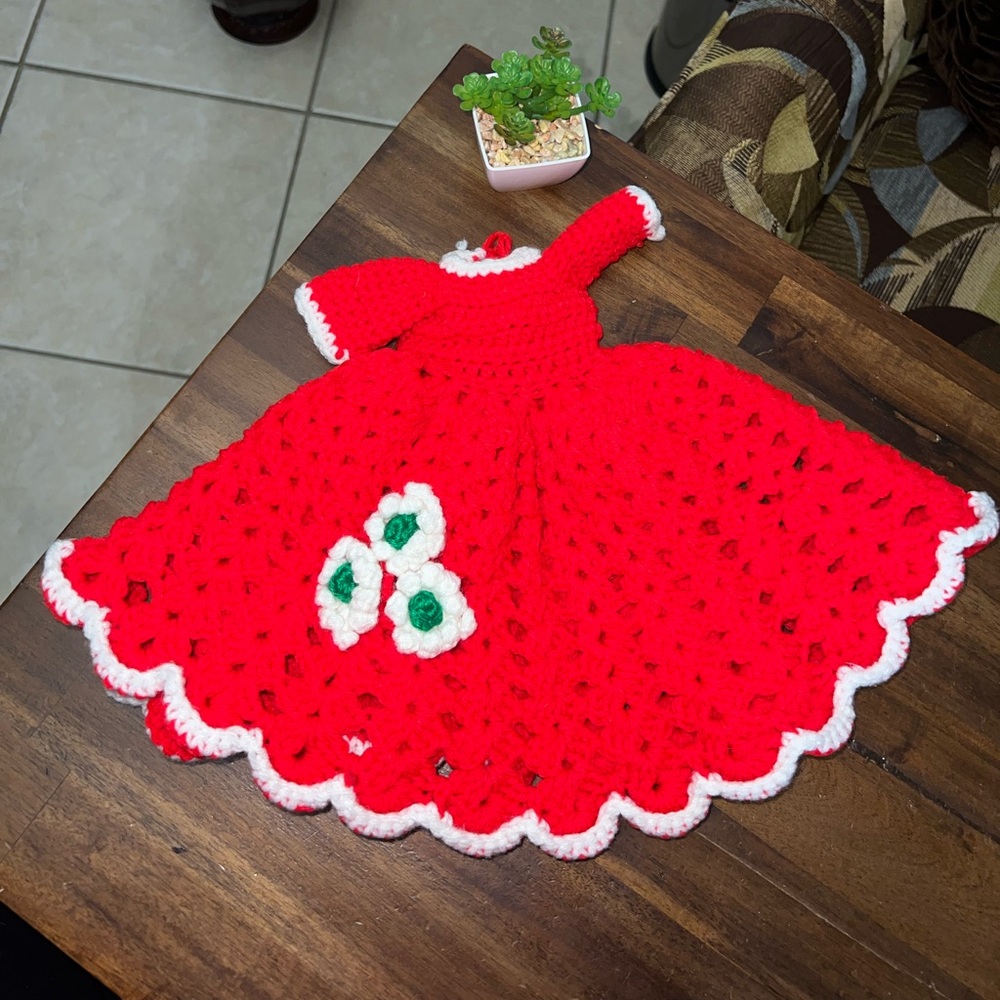 16 inch Doll Handmade Crochet Dress great for American Girl